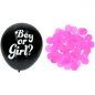 Preview: Konfettiballon schwarz Girl or Boy mit blauem Konfetti